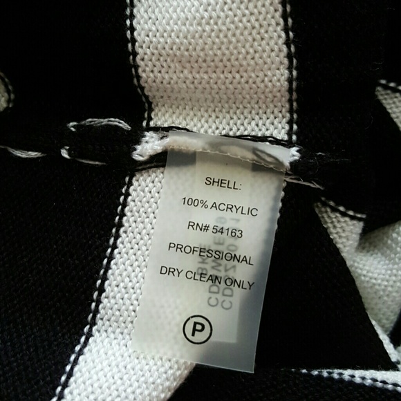 Calvin Klein Black & White Stripe Sweater Dress - Picture 4 of 4